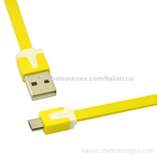 Cheap Price Flat Noodle Micro USB Cable, Charging and Data Transfer Sync, Easy to Use